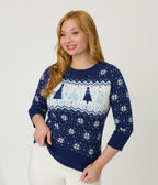 Disney's Frozen Collection by Unique Vintage Elsa & Anna Fair Isle Minou Sweater - Unique Vintage - Womens, TOPS, SWEATERS