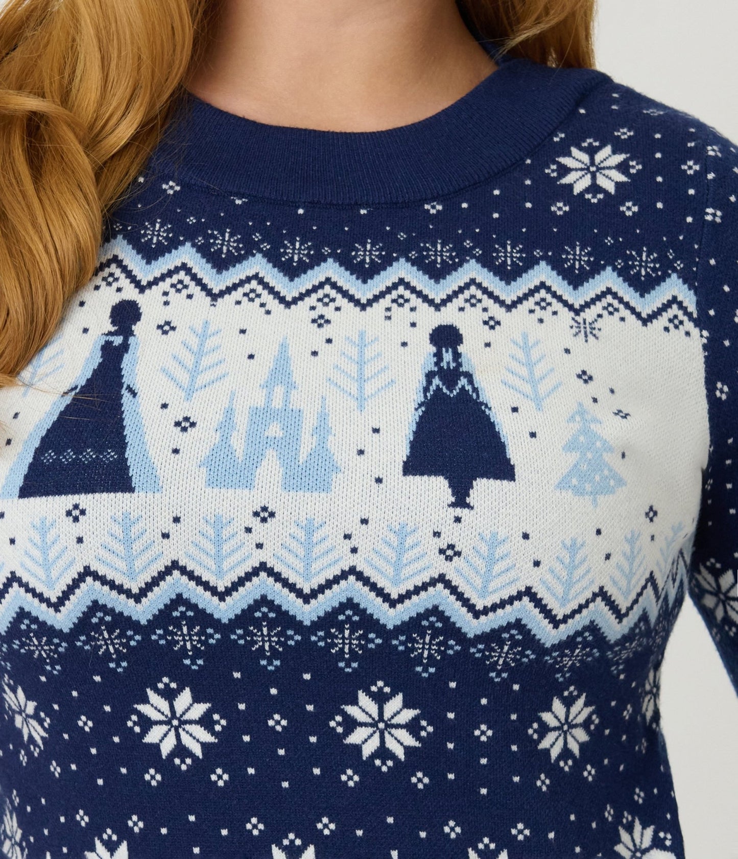 Disney's Frozen Collection by Unique Vintage Elsa & Anna Fair Isle Minou Sweater - Unique Vintage - Womens, TOPS, SWEATERS