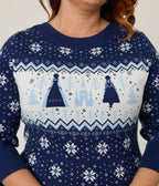 Disney's Frozen Collection by Unique Vintage Plus Size Elsa & Anna Fair Isle Minou Sweater - Unique Vintage - Womens, TOPS, SWEATERS