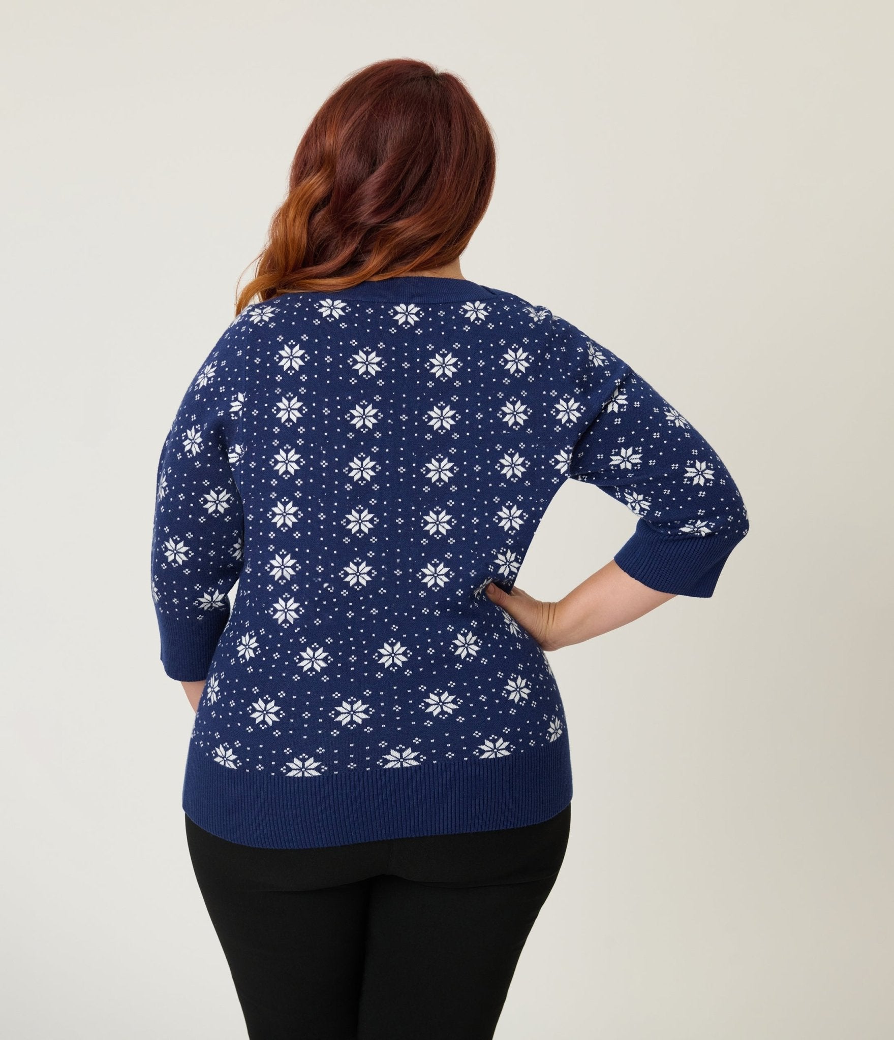 Disney's Frozen Collection by Unique Vintage Plus Size Elsa & Anna Fair Isle Minou Sweater - Unique Vintage - Womens, TOPS, SWEATERS