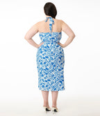 Disney's Lilo & Stitch Collection by Unique Vintage Plus Blue Stitch Print Sarong Dress - Unique Vintage - Womens, DRESSES