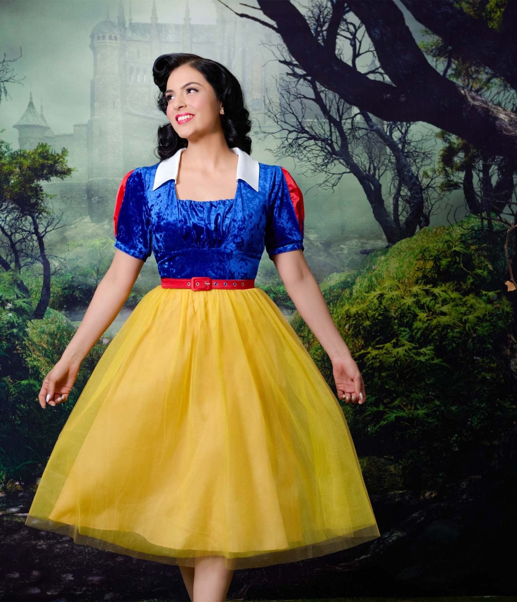 Disney's Snow White Collection by Unique Vintage Plus Size Iconic Snow White Swing Dress - Unique Vintage - Womens, DRESSES