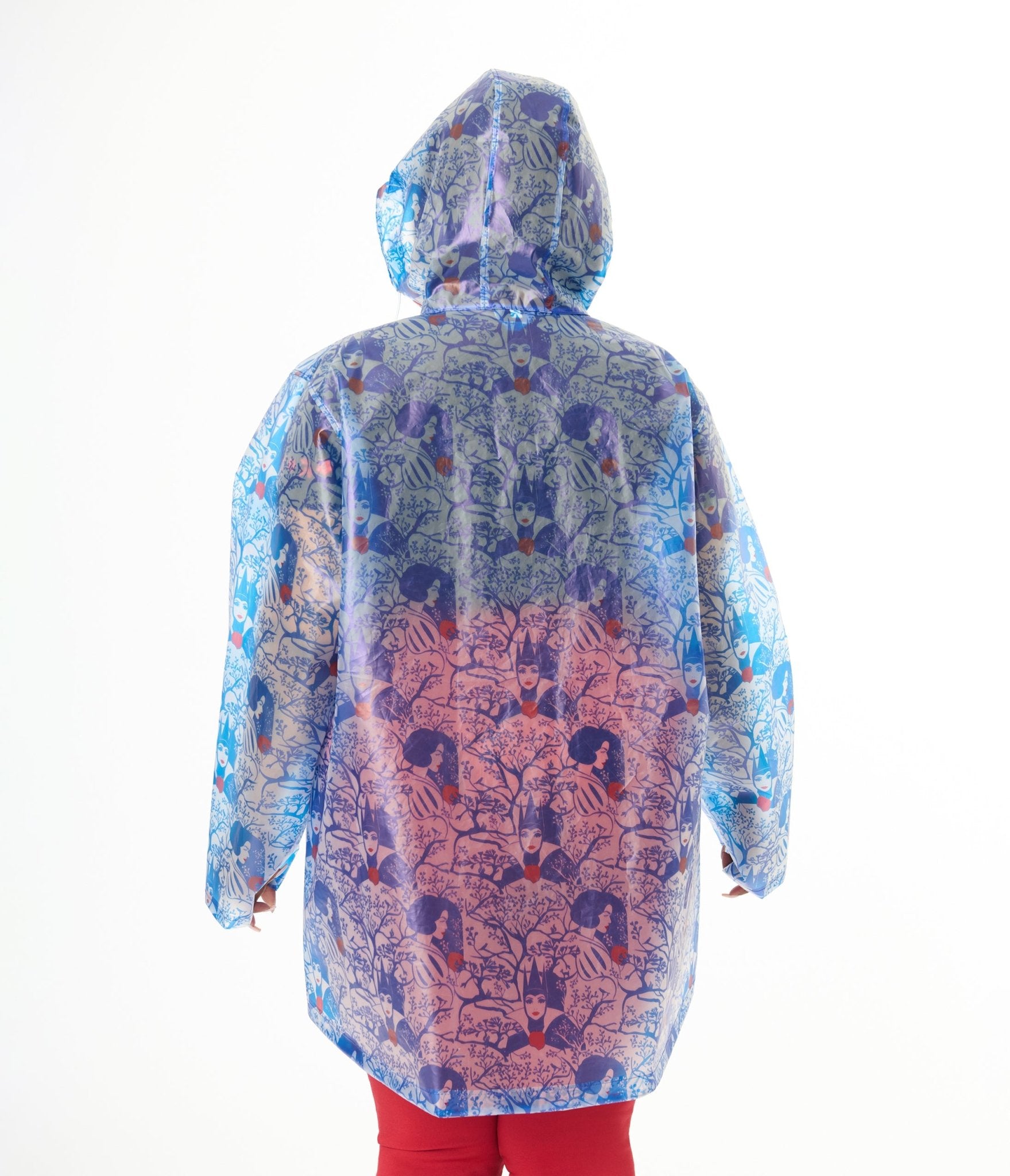 Disney's Snow White Collection by Unique Vintage Plus Size Snow White Print Hooded Raincoat - Unique Vintage - OUTERWEAR