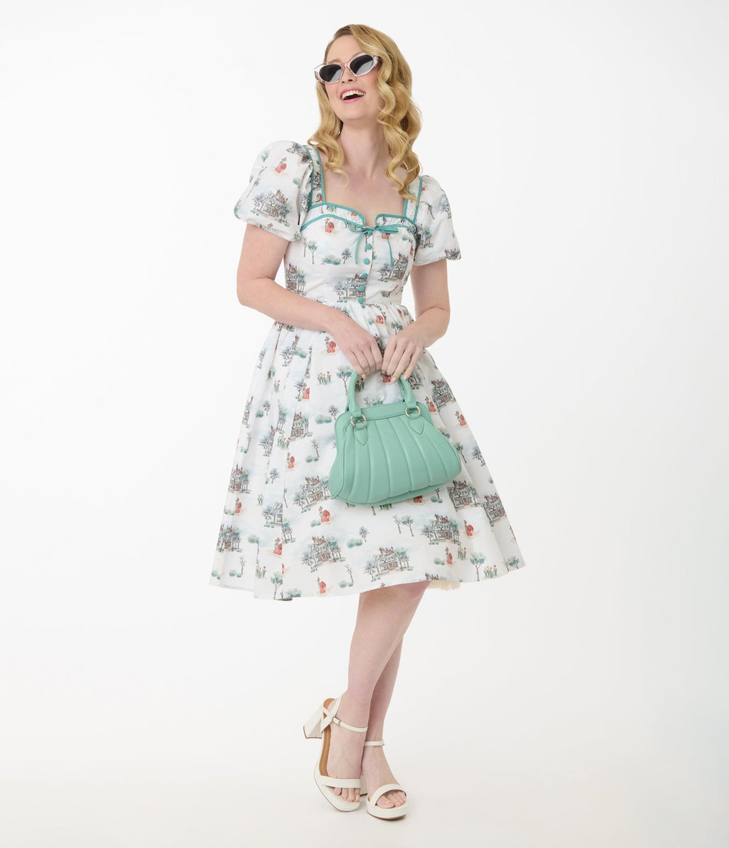 Disney's The Lady & The Tramp Collection by Unique Vintage Button Front Swing Dress - Unique Vintage - Womens, DRESSES, SWING