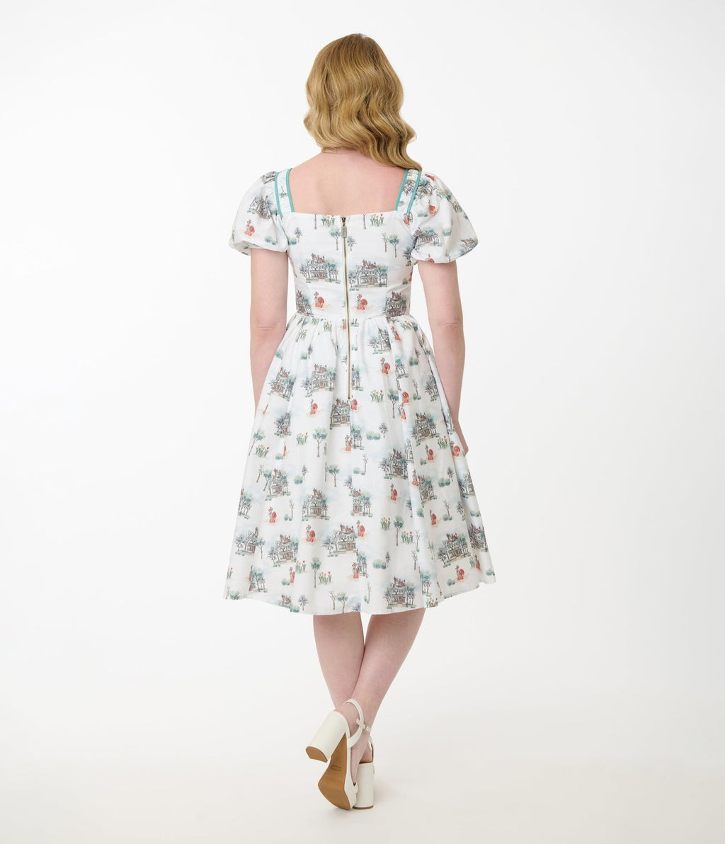 Disney's The Lady & The Tramp Collection by Unique Vintage Button Front Swing Dress - Unique Vintage - Womens, DRESSES, SWING