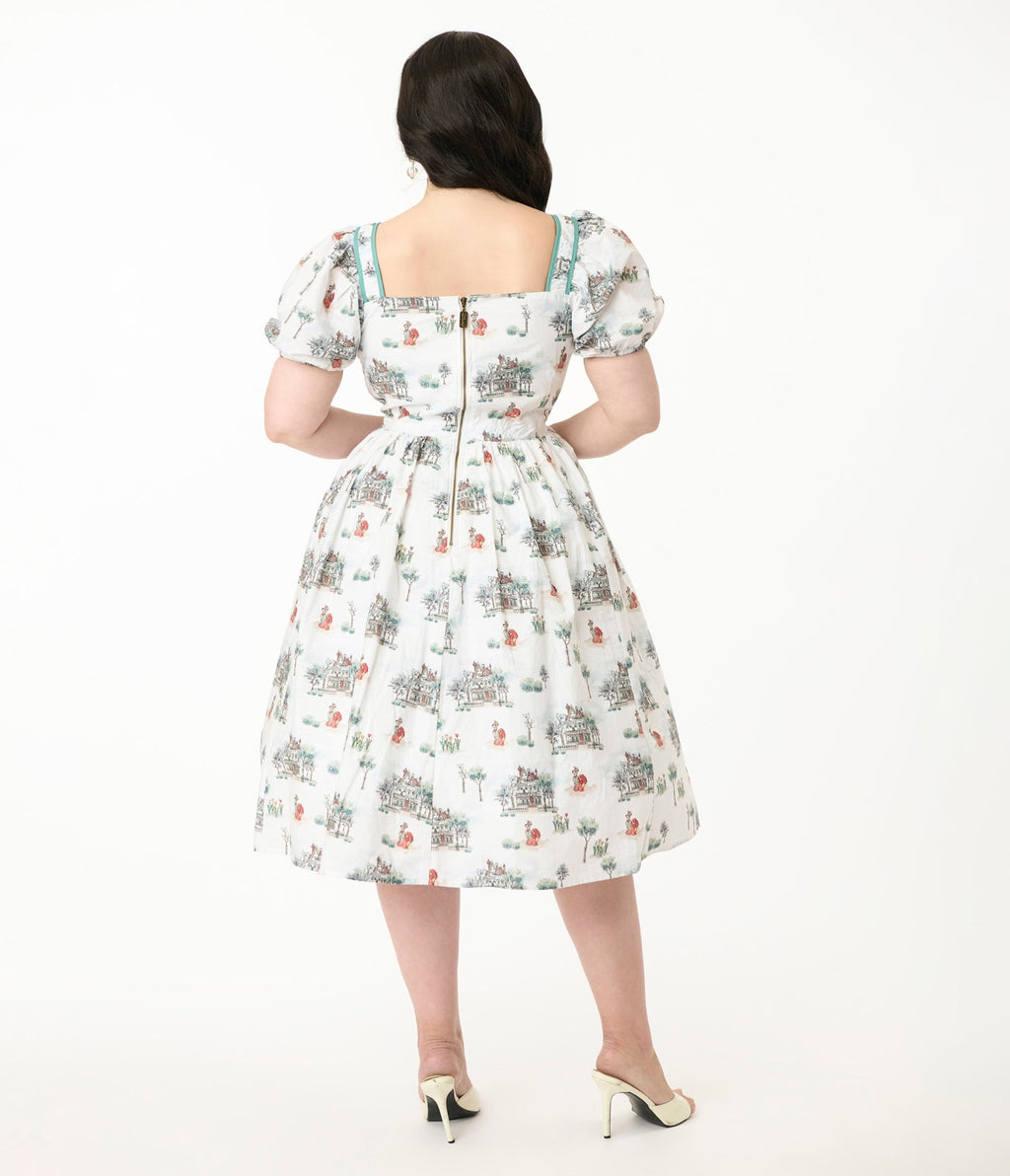 Disney's The Lady & The Tramp by Unique Vintage Plus Size Button Front Swing Dress - Unique Vintage - Womens, DRESSES, SWING
