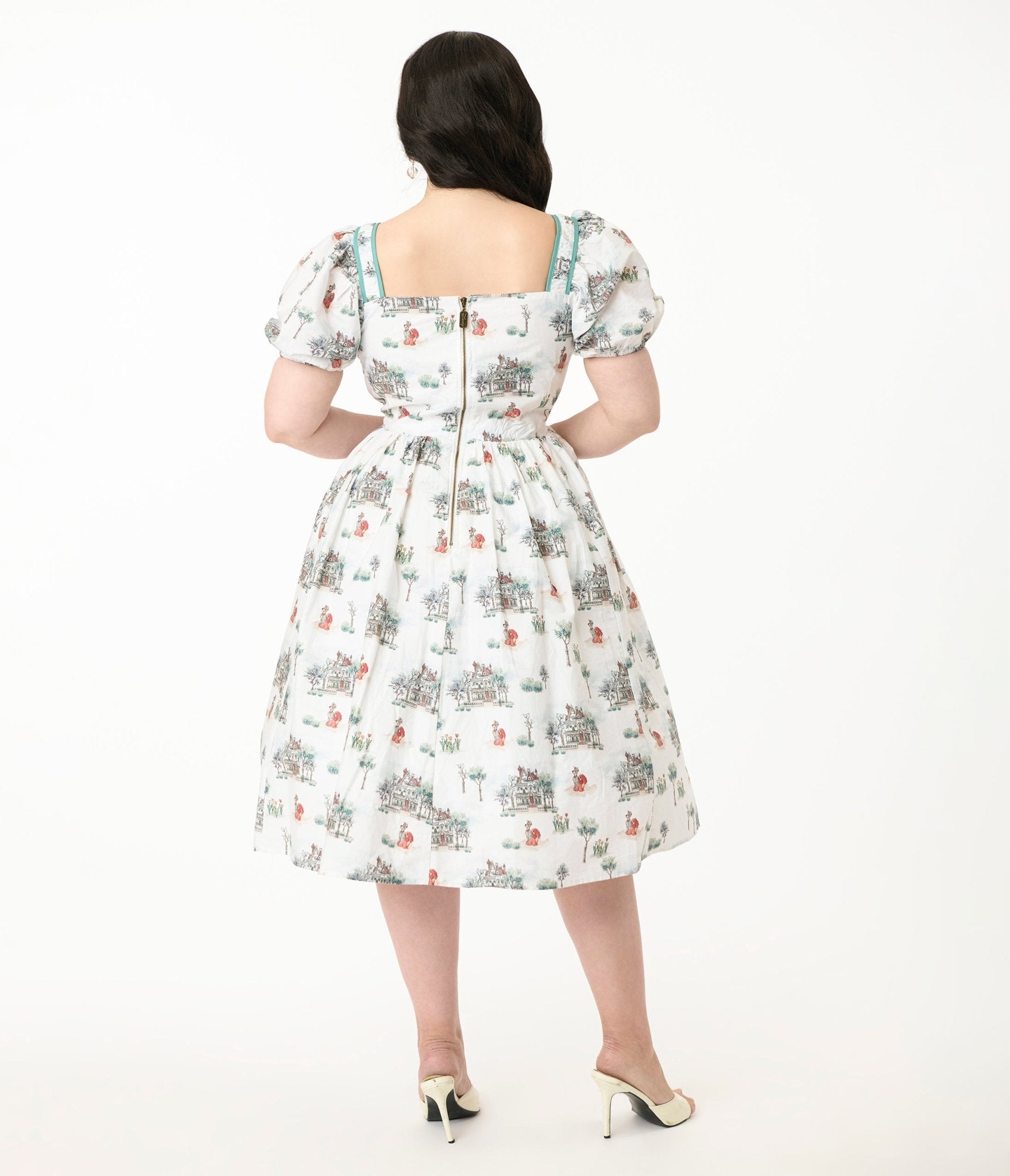 Disney's The Lady & The Tramp by Unique Vintage Plus Size Button Front Swing Dress - Unique Vintage - Womens, DRESSES, SWING