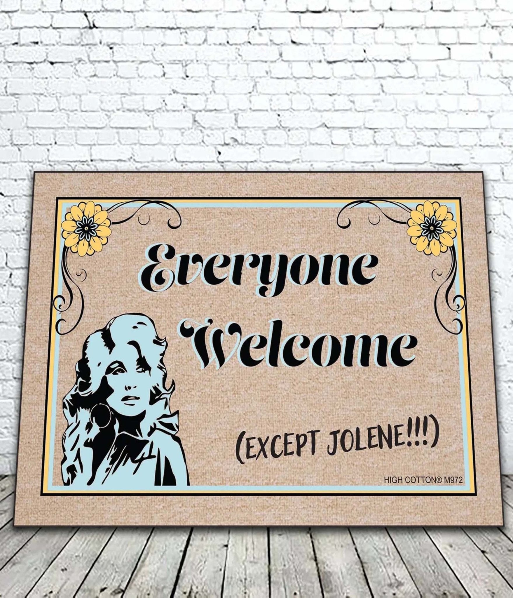 Dolly Everyone Welcome Doormat - Unique Vintage - Womens, ACCESSORIES, GIFTS/HOME