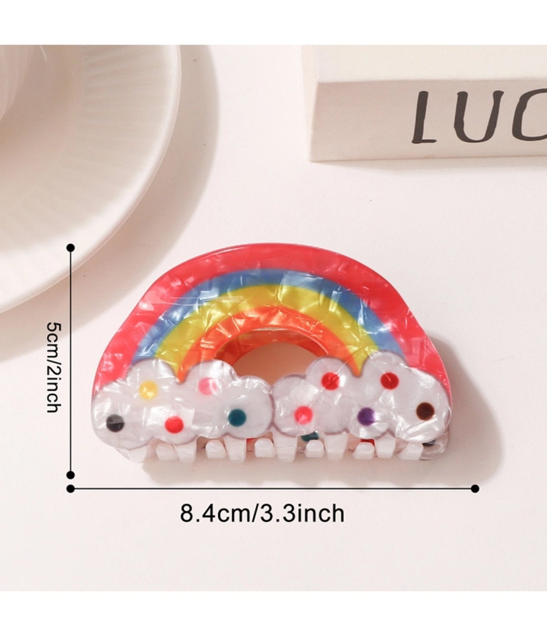 Dreamy Rainbow Cloud Hair Claw Clip - Unique Vintage - Womens, ACCESSORIES, HAIR