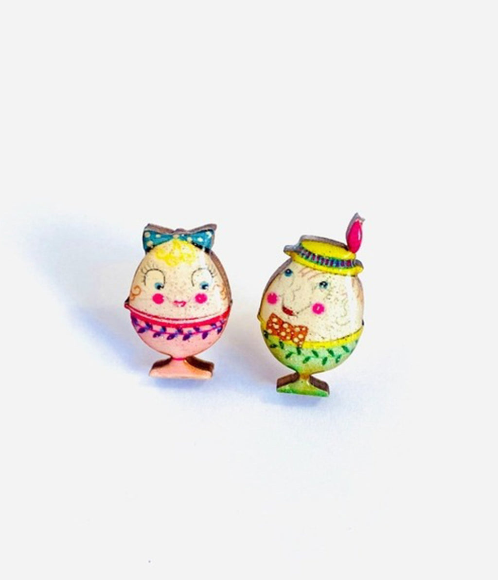 Easter Egg Couple Earrings - Unique Vintage - Womens, ACCESSORIES, JEWELRY