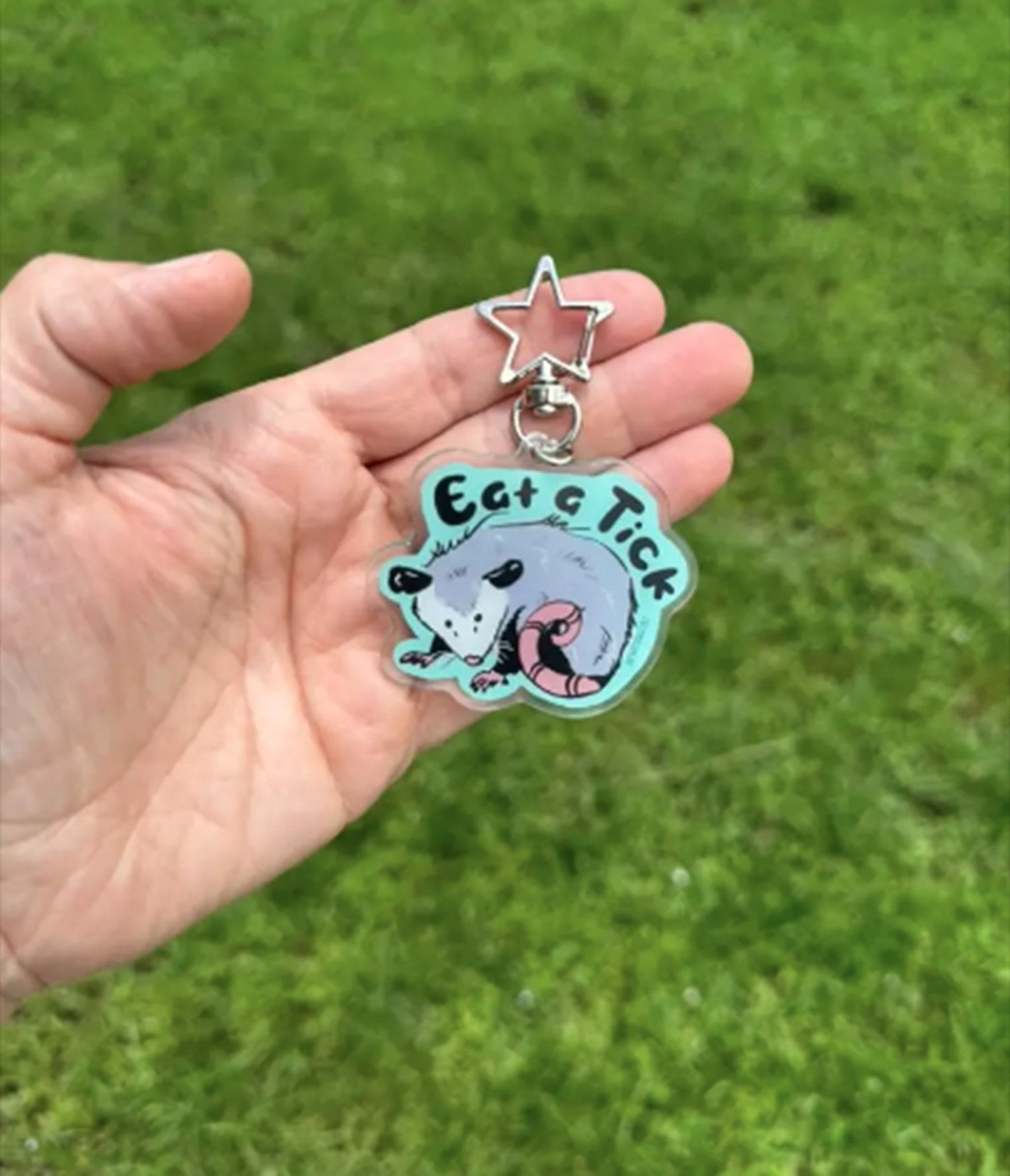 Eat A Tick Opossum Keychain - Unique Vintage - Womens, ACCESSORIES, GIFTS/HOME