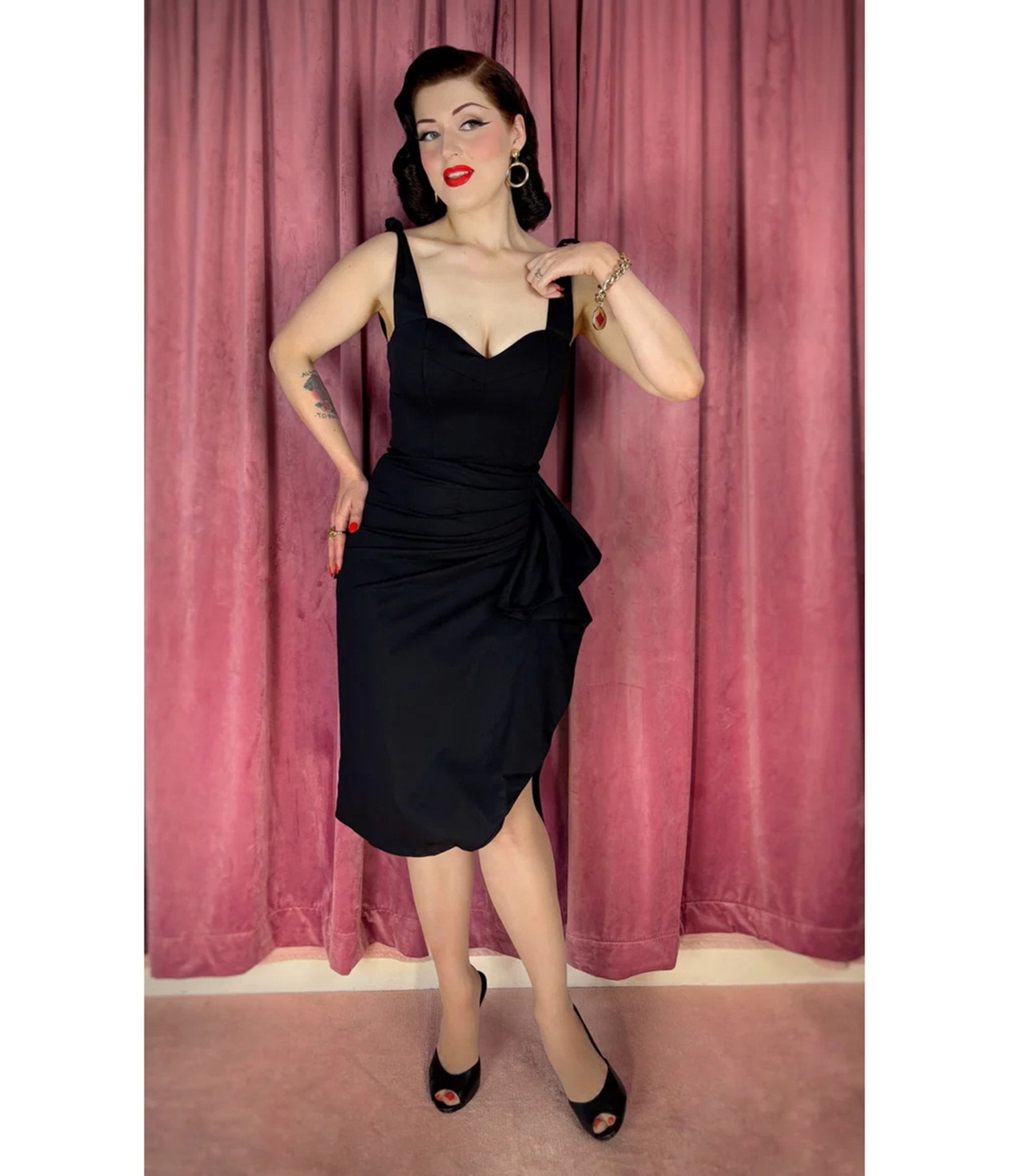 Elle Rebel Black Bora Bora Sarong Dress 2X