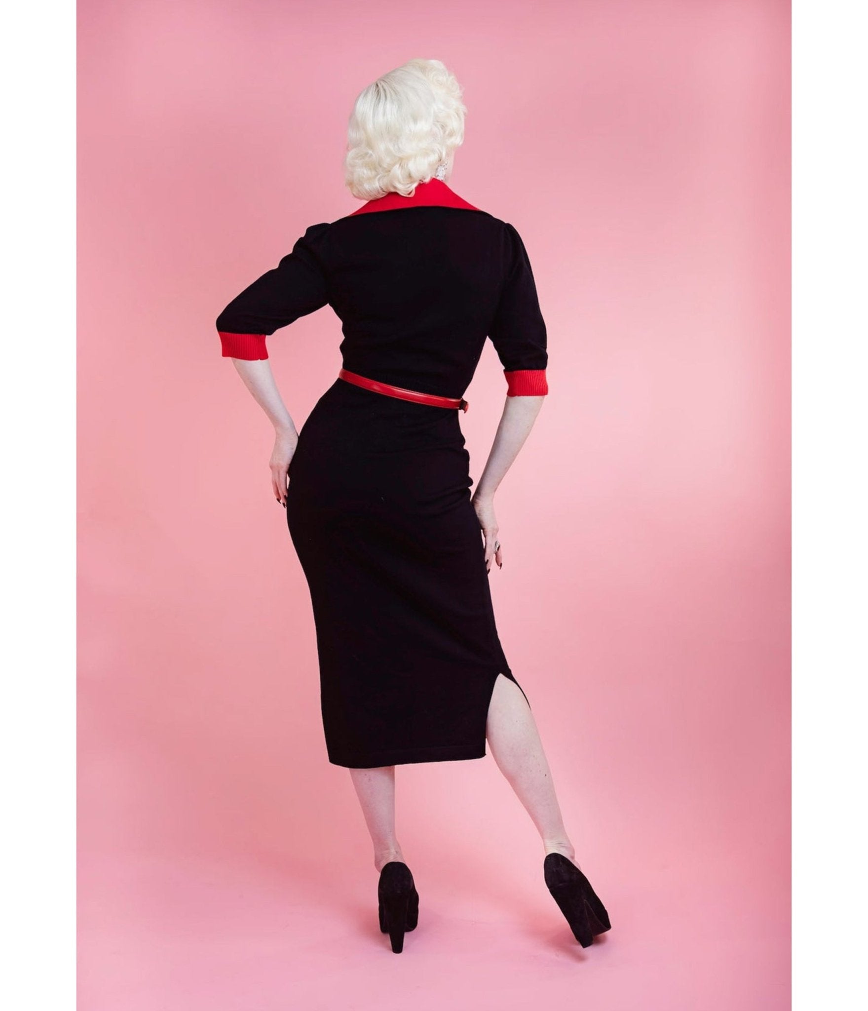 Elle Rebel Black & Red Key to My Heart Pencil Dress Elle Rebel Black & Red Key to My Heart Pencil Dress