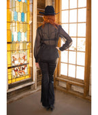 Elle Rebel Black Sheer Lullaby Blouse - Unique Vintage - Tops