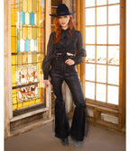 Elle Rebel Black Sheer Lullaby Blouse - Unique Vintage - Tops
