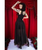 Elle Rebel Black Sheer Wicked and Wild Maxi Dress - Unique Vintage - Womens, DRESSES, MAXI