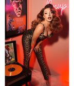 Elle Rebel Leopard Sumatra Jumpsuit - Unique Vintage - Womens, BOTTOMS, ROMPERS AND JUMPSUITS