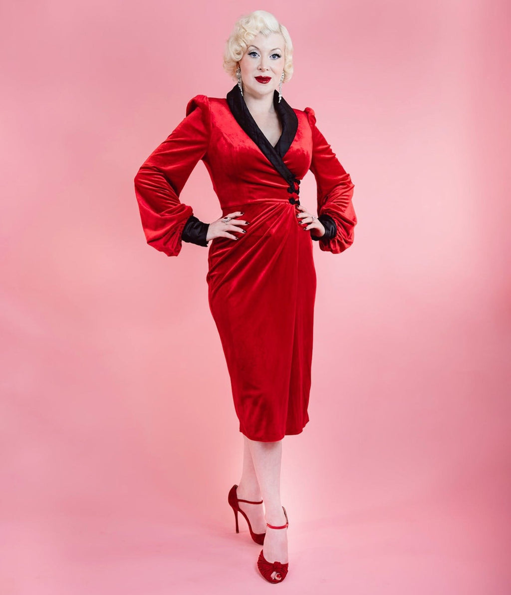 jacket and dress for women Elle Rebel Red Sinatra Smoking Jacket Dress XLarge