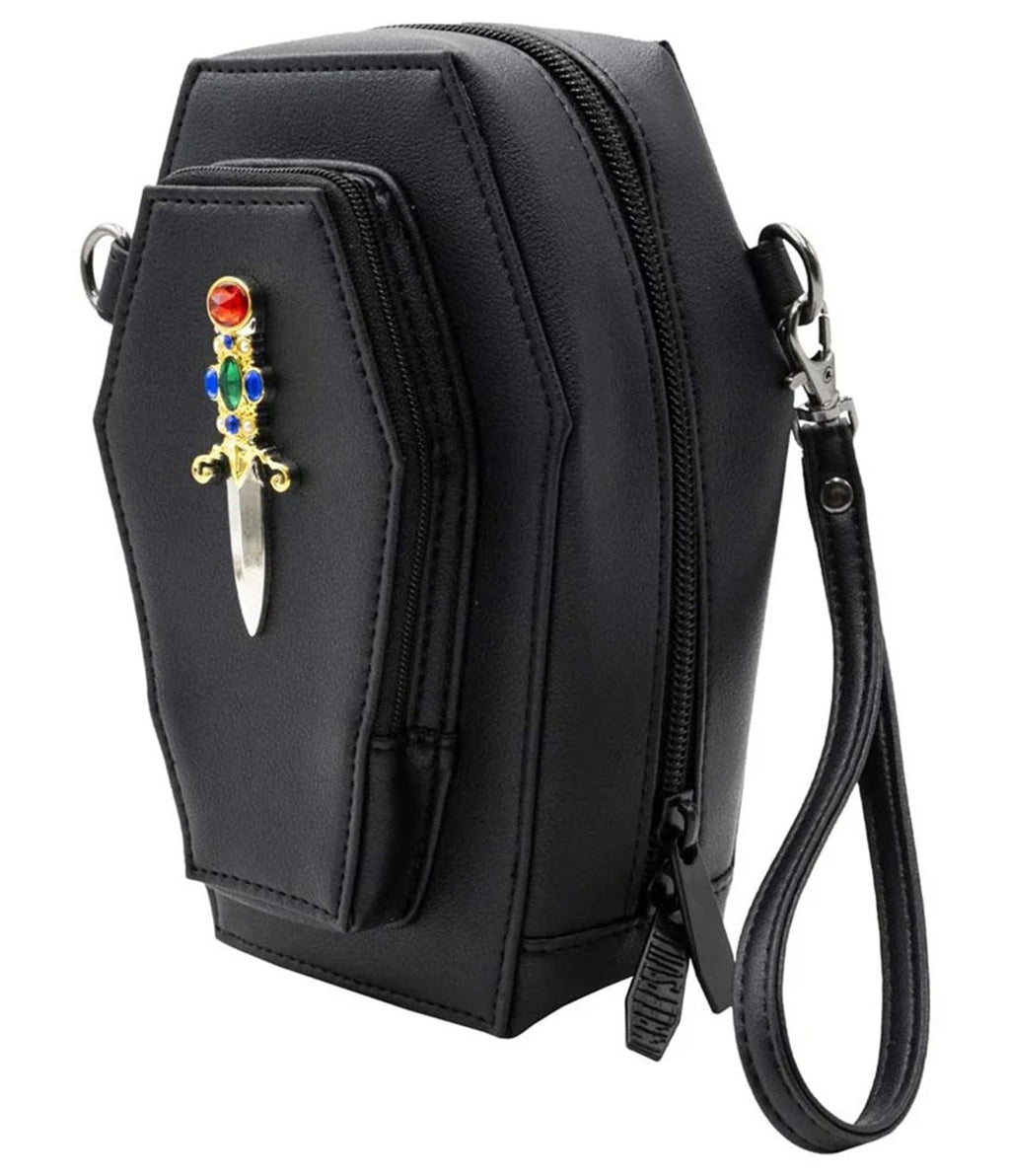 Elvira Dagger Coffin Mini Crossbody Purse - Unique Vintage - Womens, ACCESSORIES, HANDBAGS