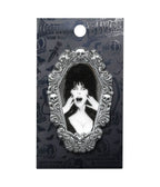 Elvira Gothic Frame Enamel Pin - Unique Vintage - Womens, ACCESSORIES, JEWELRY