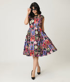 Elvira x Magnolia Place Comics Swing Dress - Unique Vintage - Womens, DRESSES, SWING