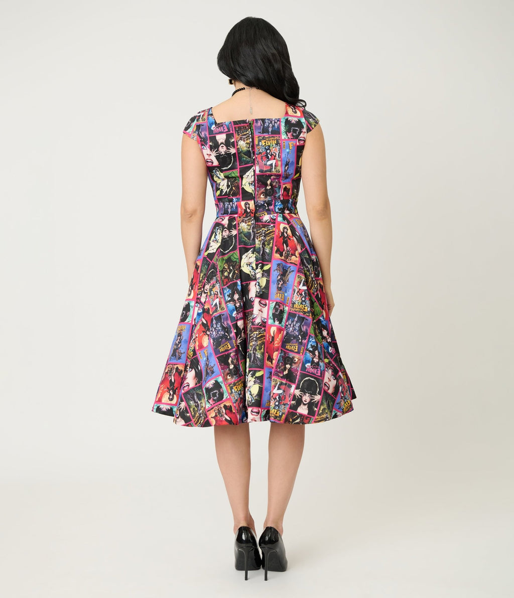 Elvira x Magnolia Place Comics Swing Dress - Unique Vintage - Womens, DRESSES, SWING