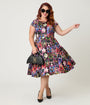 Elvira x Magnolia Place Plus Size Comics Swing Dress