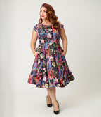 Elvira x Magnolia Place Plus Size Comics Swing Dress - Unique Vintage - Womens, DRESSES, SWING