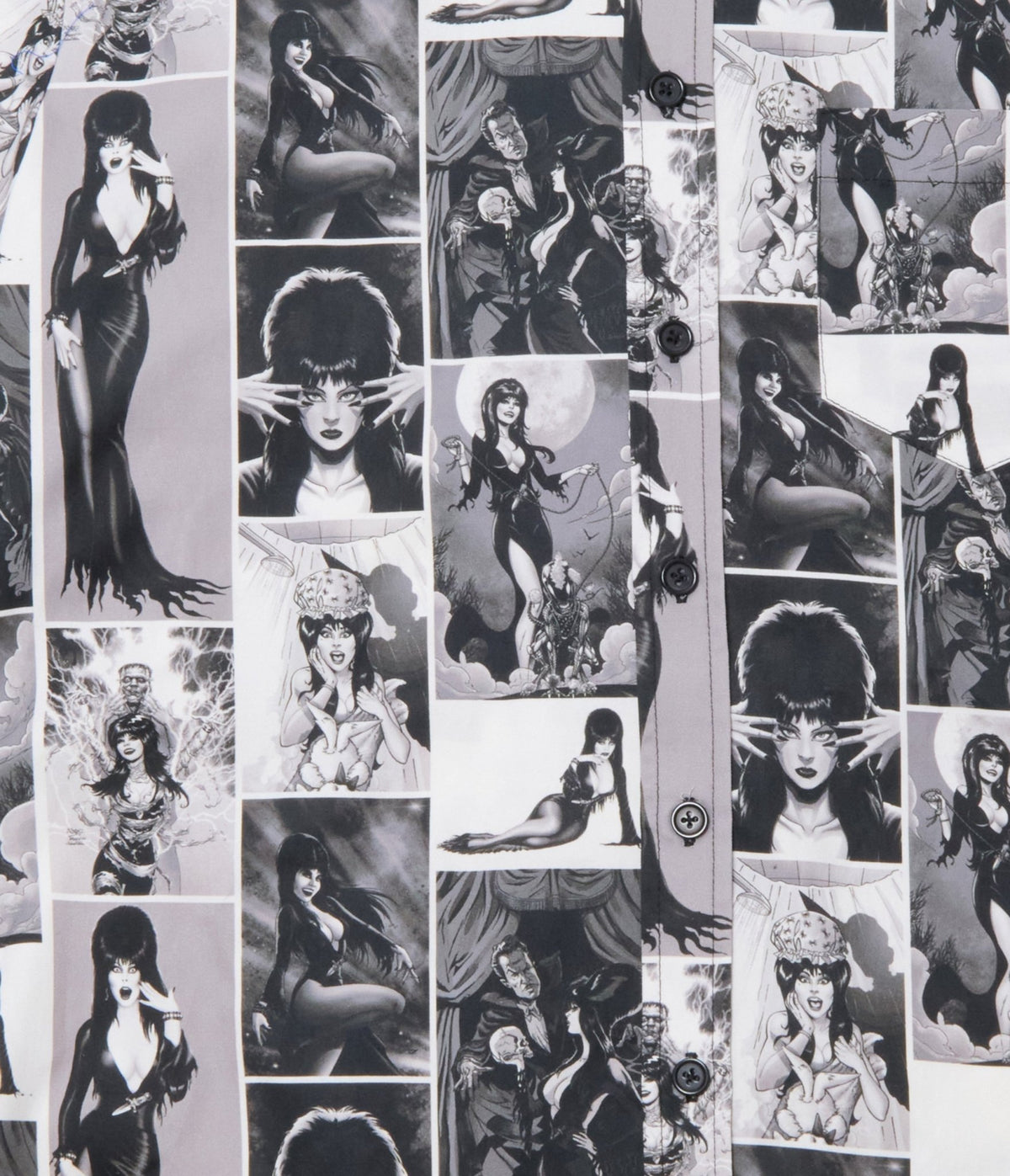 Elvira x Unique Vintage Elvira Animated Mens Shirt - Unique Vintage - Mens, TOPS, SHIRTS