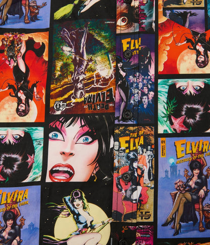 Elvira x Unique Vintage Elvira Comic Mens Shirt - Unique Vintage - Mens, TOPS, WOVEN TOPS