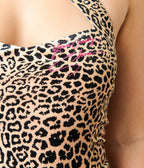 Elvira x Unique Vintage Leopard Print Elvira Signature Velvet Pencil Dress - Unique Vintage - Womens, DRESSES, WIGGLE