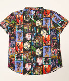 Elvira x Unique Vintage Plus Size Elvira Comic Mens Shirt - Unique Vintage - Mens, TOPS, WOVEN TOPS