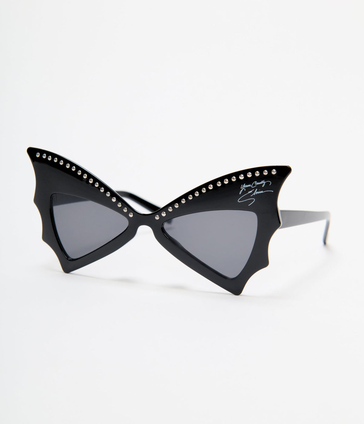 Elvira x Unique Vintage Yours Cruelly Bat Sunglasses - Unique Vintage -