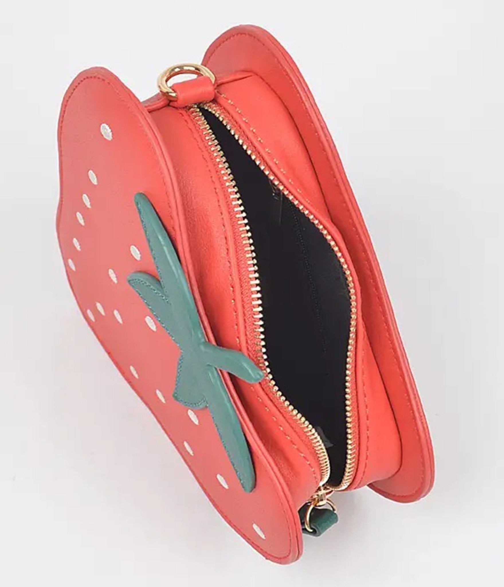Faux Suede Strawberry Crossbody Bag - Unique Vintage - Womens, ACCESSORIES, HANDBAGS