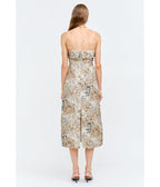 Floral Jacquard Strapless Midi Dress - Unique Vintage - Womens, DRESSES, MIDI