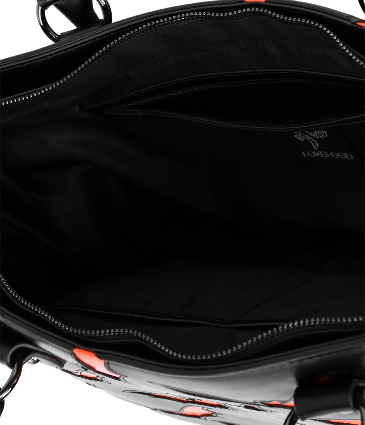 Foxblood Black & Orange Bat Leatherette Tote Bag - Unique Vintage - Handbags