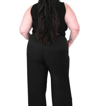 Foxblood Black Wide Leg Trousers - Unique Vintage - Womens, BOTTOMS, PANTS