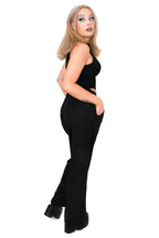 Foxblood Black Wide Leg Trousers - Unique Vintage - Womens, BOTTOMS, PANTS