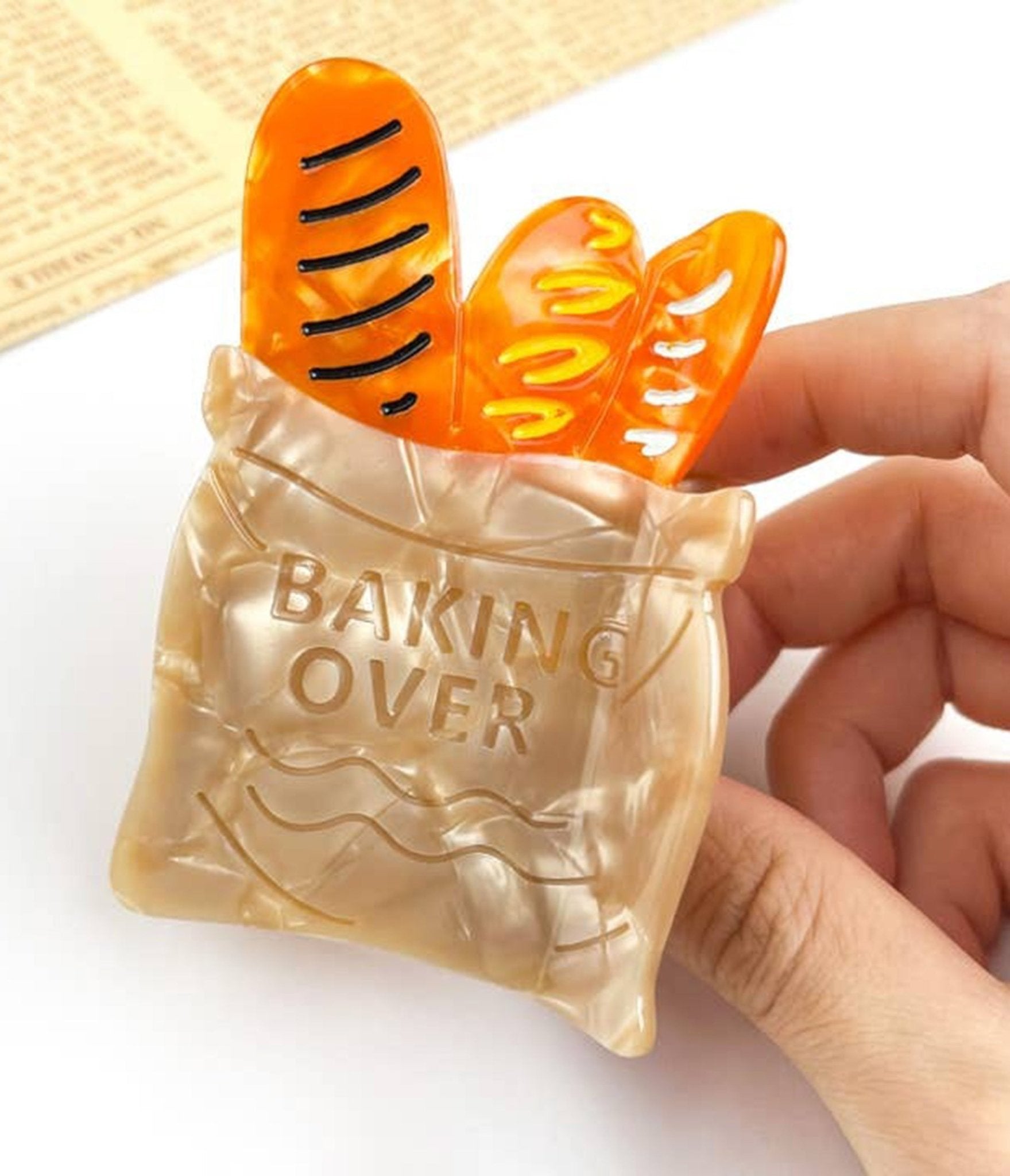 French Baguette Hair Clip - Unique Vintage - Womens, ACCESSORIES, HAIR