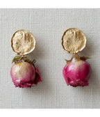 French Vintage Dried Flower Earrings - Unique Vintage - Womens, ACCESSORIES, JEWELRY