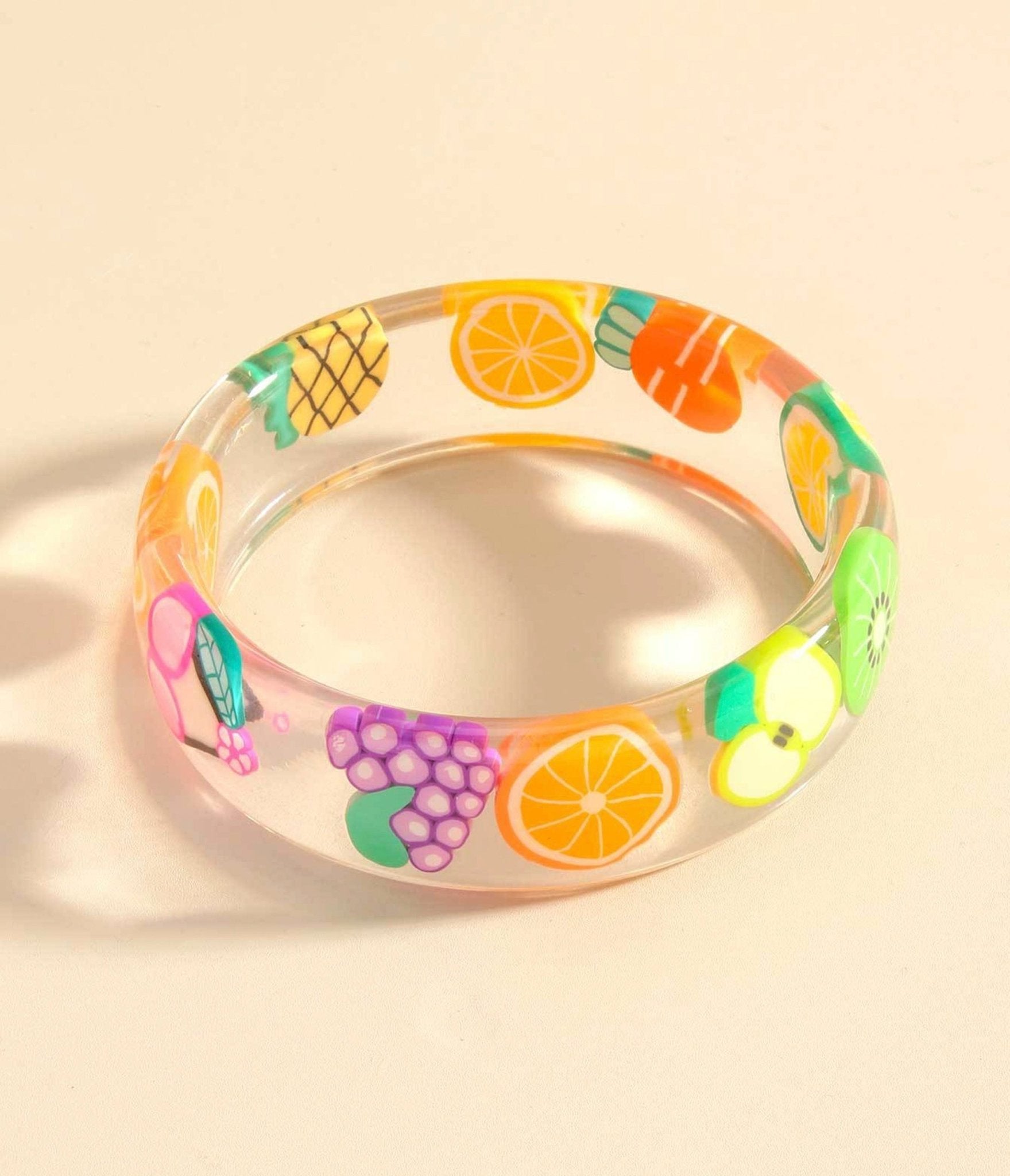 Fruit Summer Clear Bangle - Unique Vintage - Womens, ACCESSORIES, JEWELRY