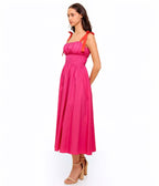 Fuchsia Evening Delights Woven Midi Dress - Unique Vintage - Womens, DRESSES, MIDI