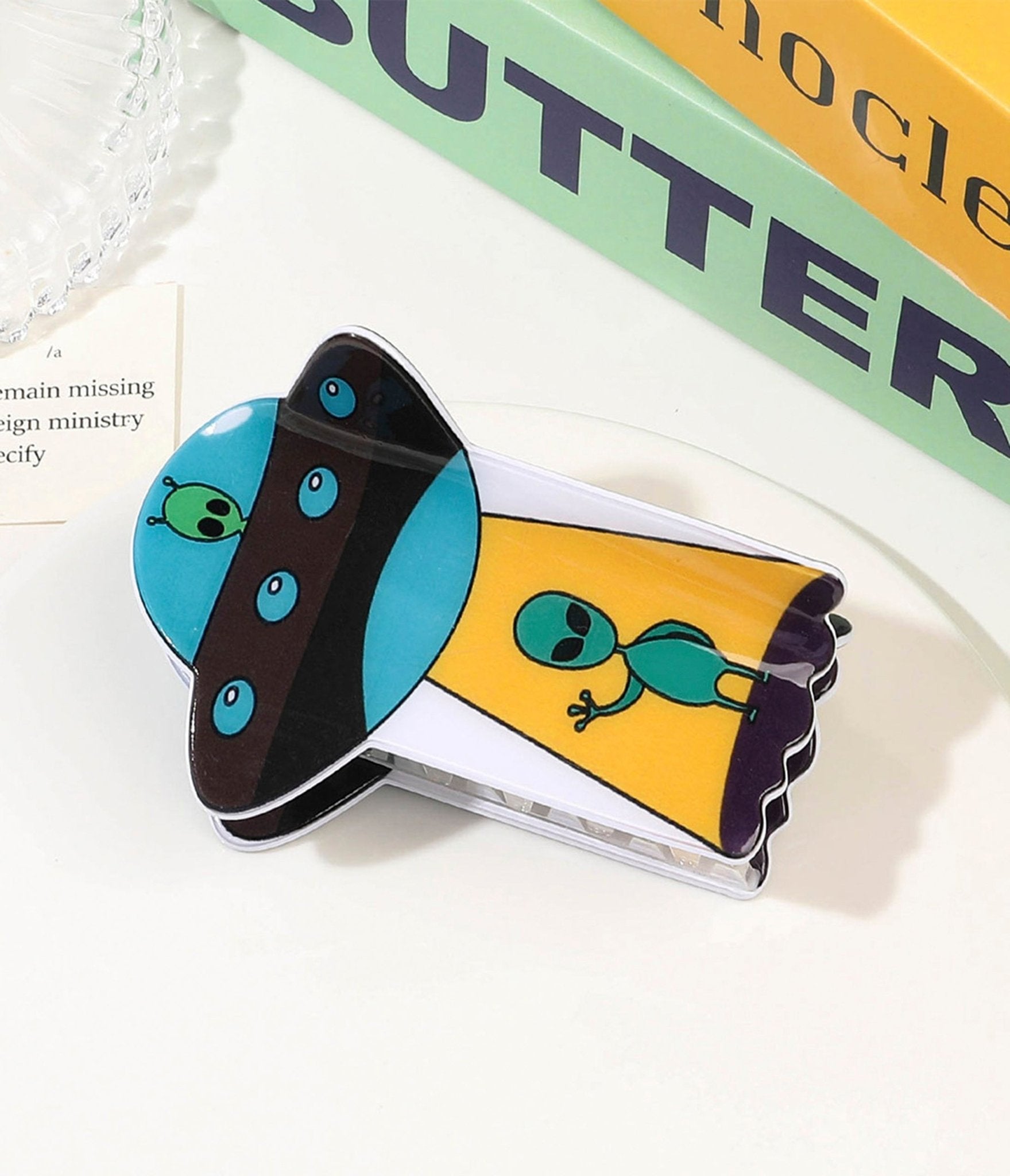 Funny Cartoon Alien Hair Clip - Unique Vintage - Womens, ACCESSORIES, HAIR