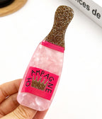 Glitter Champagne Bottle Hair Clip - Unique Vintage - Womens, ACCESSORIES, HAIR