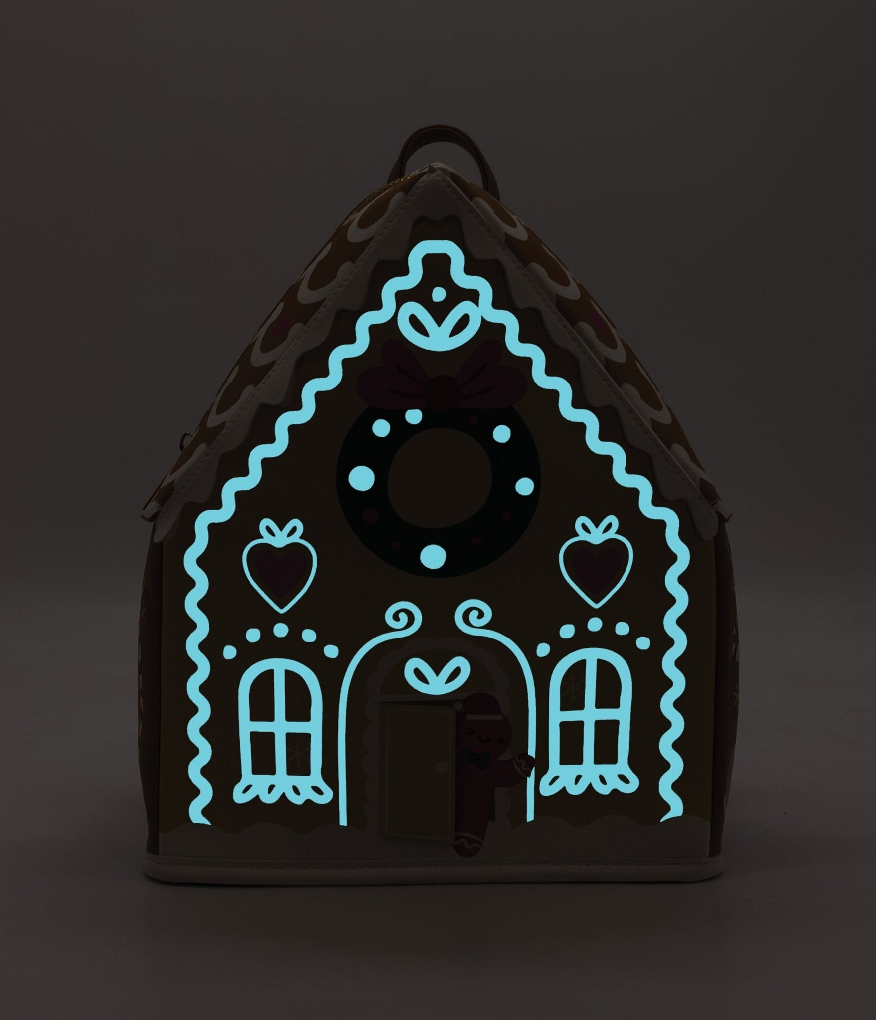 Glow - in - The - Dark Gingerbread House Backpack - Unique Vintage - Womens, ACCESSORIES, HANDBAGS