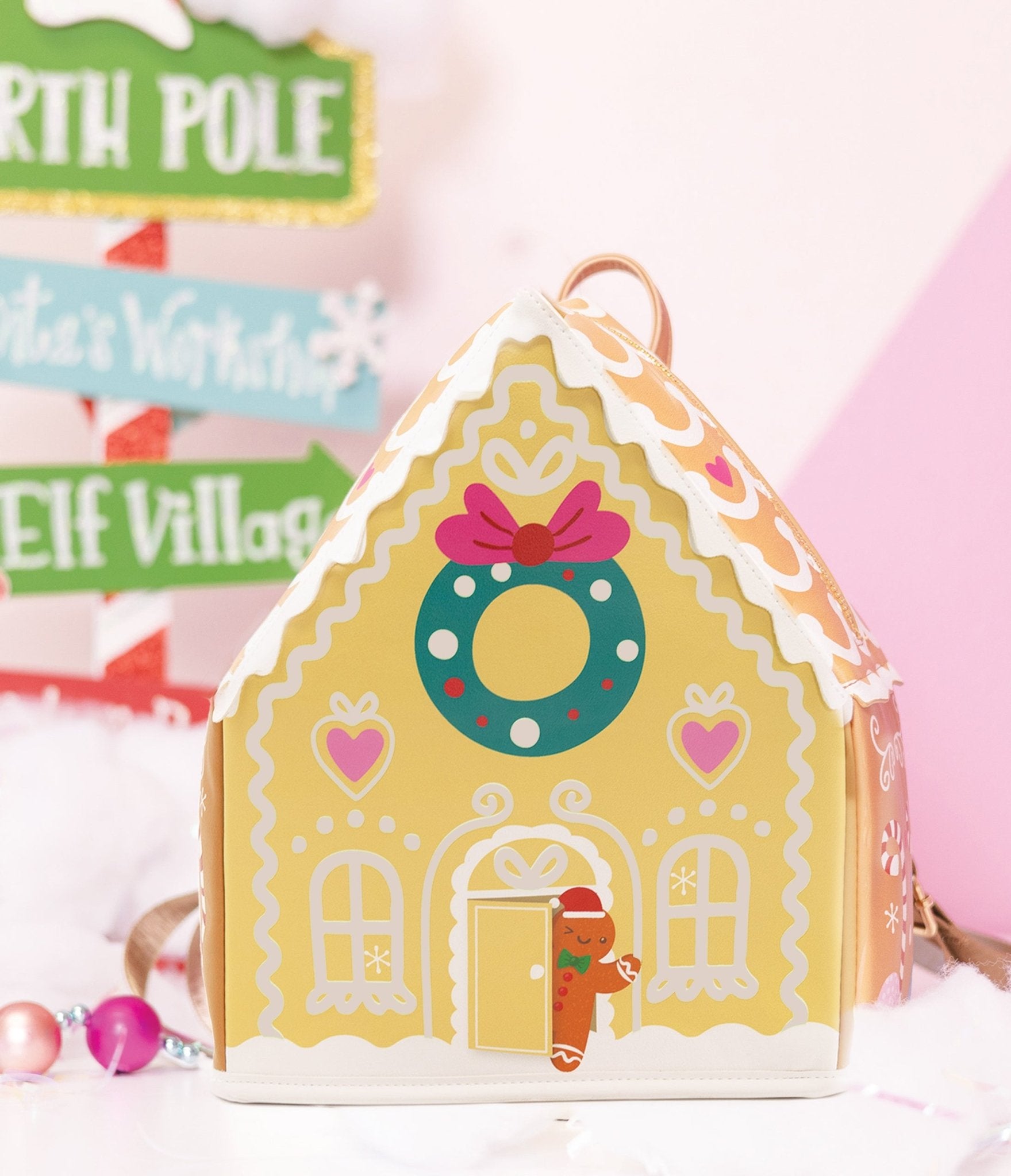 Glow - in - The - Dark Gingerbread House Backpack - Unique Vintage - Womens, ACCESSORIES, HANDBAGS