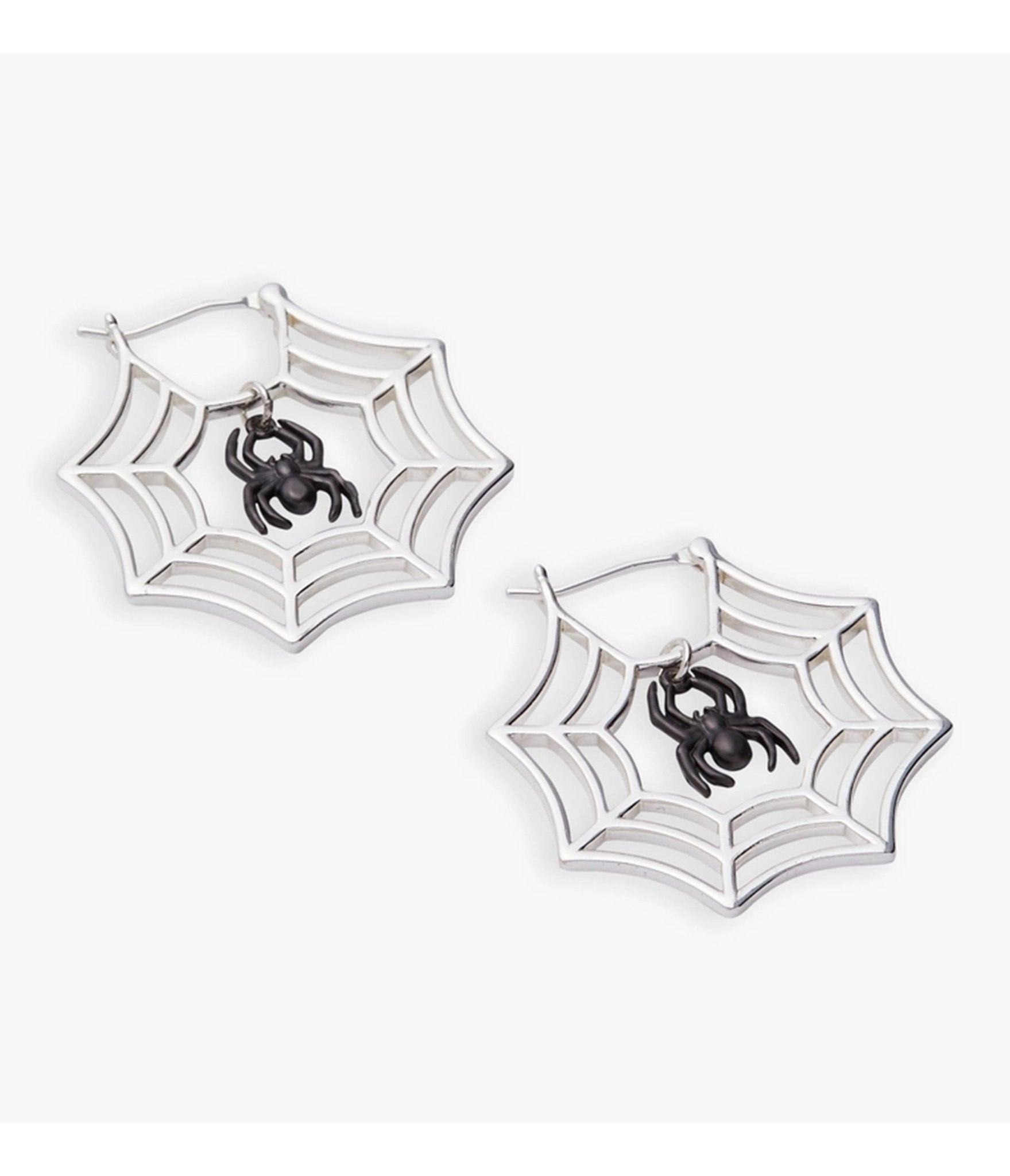 Glow-in-the-Dark Spider Web Hoop Earrings - Unique Vintage - Womens, ACCESSORIES, JEWELRY