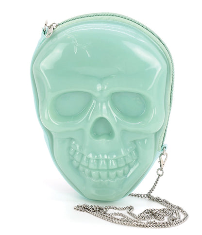 Glows in the Dark Skull Head Crossbody Bag - Unique Vintage - Womens, ACCESSORIES, HANDBAGS