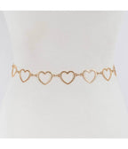 Gold Heart Chain Belt - Unique Vintage - Womens, ACCESSORIES, BELTS