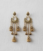 Gold Tone Filigree Tassel Dangle Earrings - Unique Vintage - Womens, ACCESSORIES, JEWELRY